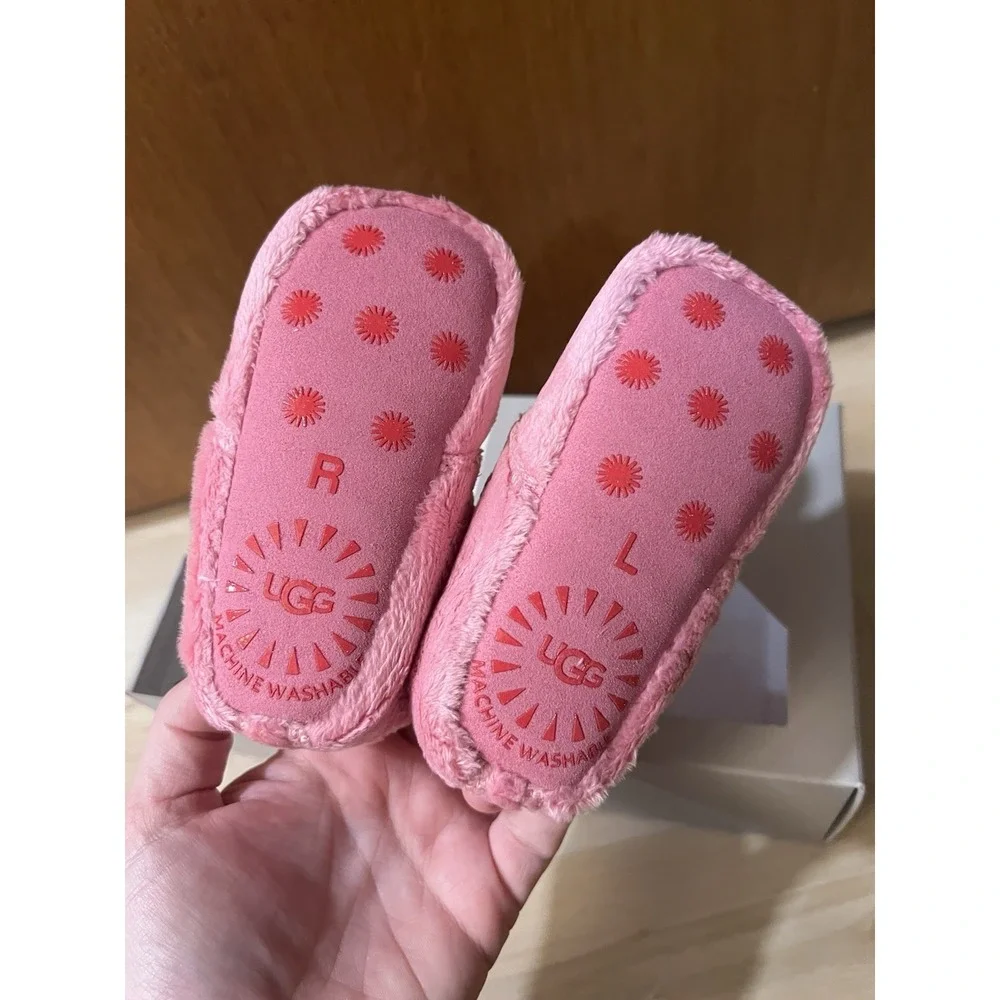 UGG Bixbee Infant Baby Booties Slippers Bubblegum Pink‎ Sz 4/5 12-18 Months NIB